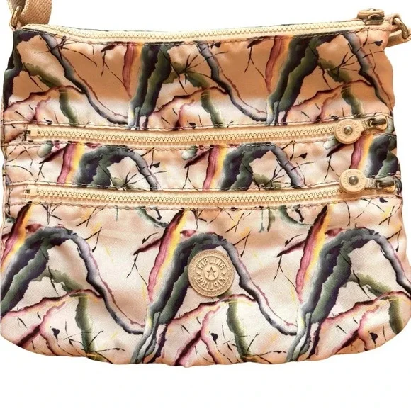 Kipling Alvar Crossbody Purse Multicolored Purple Blue Medium size - Picture 6 of 16